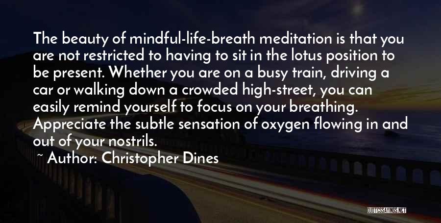 Mindful Breathing Quotes By Christopher Dines