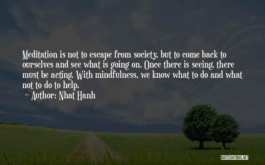 Mindfulness And Meditation Quotes By Nhat Hanh