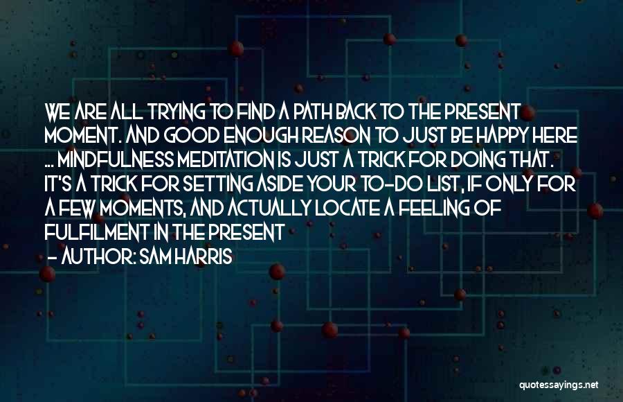 Mindfulness And Meditation Quotes By Sam Harris