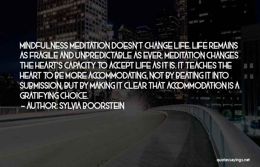 Mindfulness And Meditation Quotes By Sylvia Boorstein