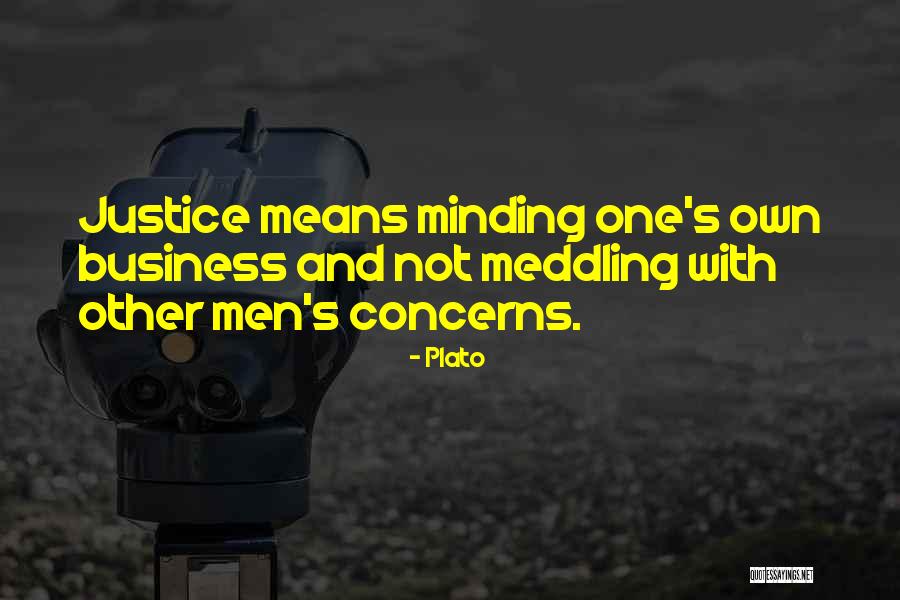 Minding Your Business Quotes By Plato