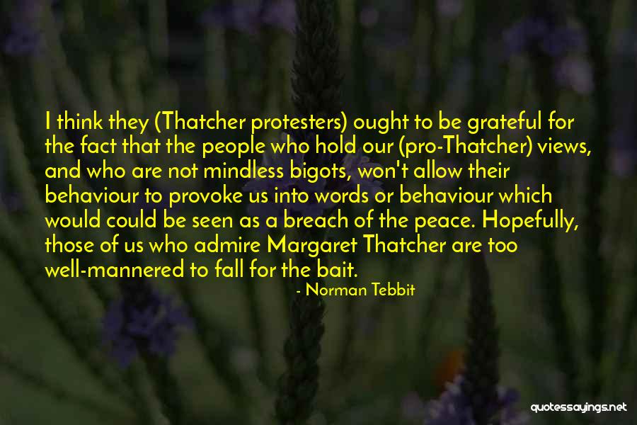 Mindless Behaviour Quotes By Norman Tebbit Mindless Behaviour Quotes By Norman Tebbit