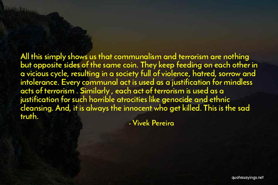 Mindless Violence Quotes By Vivek Pereira