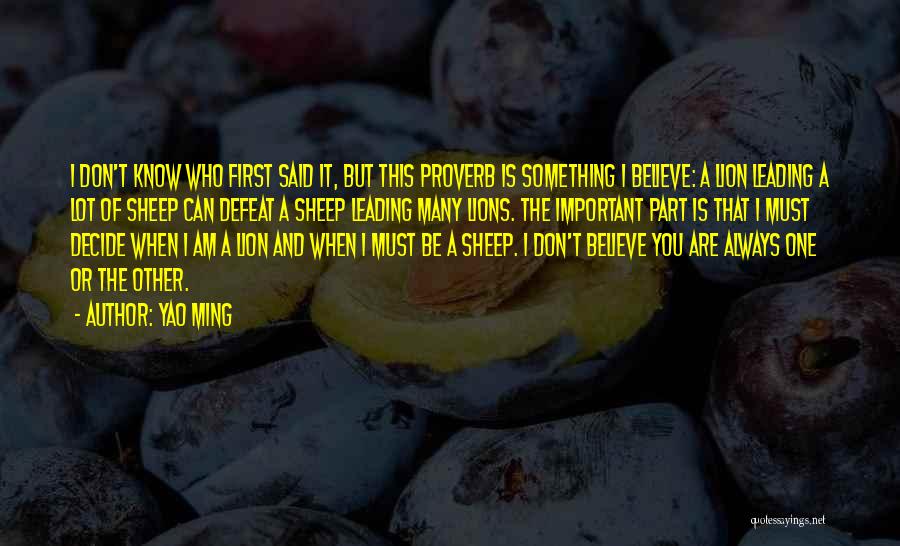 Ming Quotes By Yao Ming