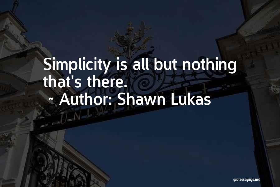 Minimalism Quotes By Shawn Lukas