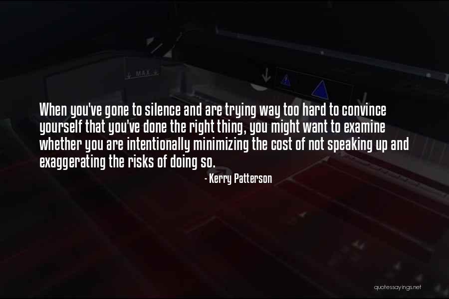 Minimizing Quotes By Kerry Patterson