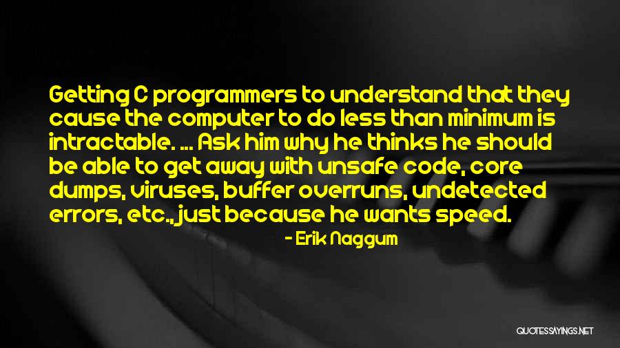 Minimum Core Quotes By Erik Naggum