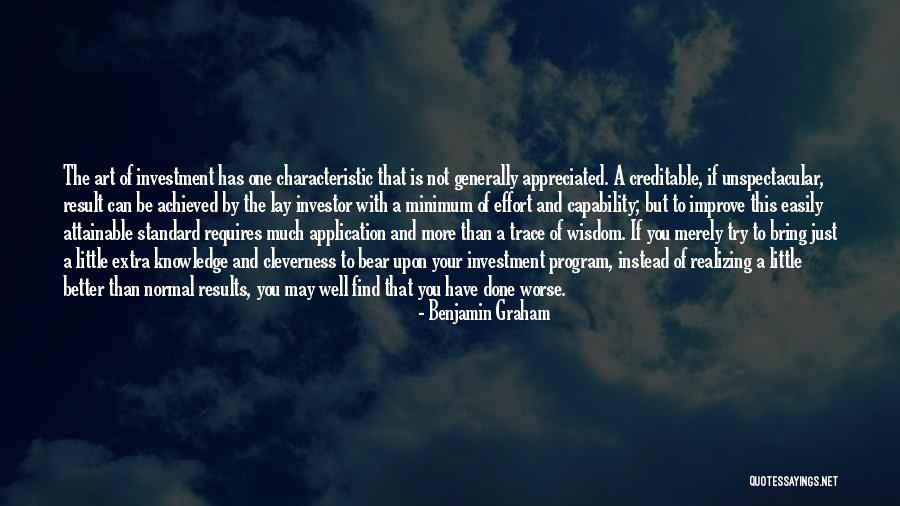 Minimum Effort Quotes By Benjamin Graham