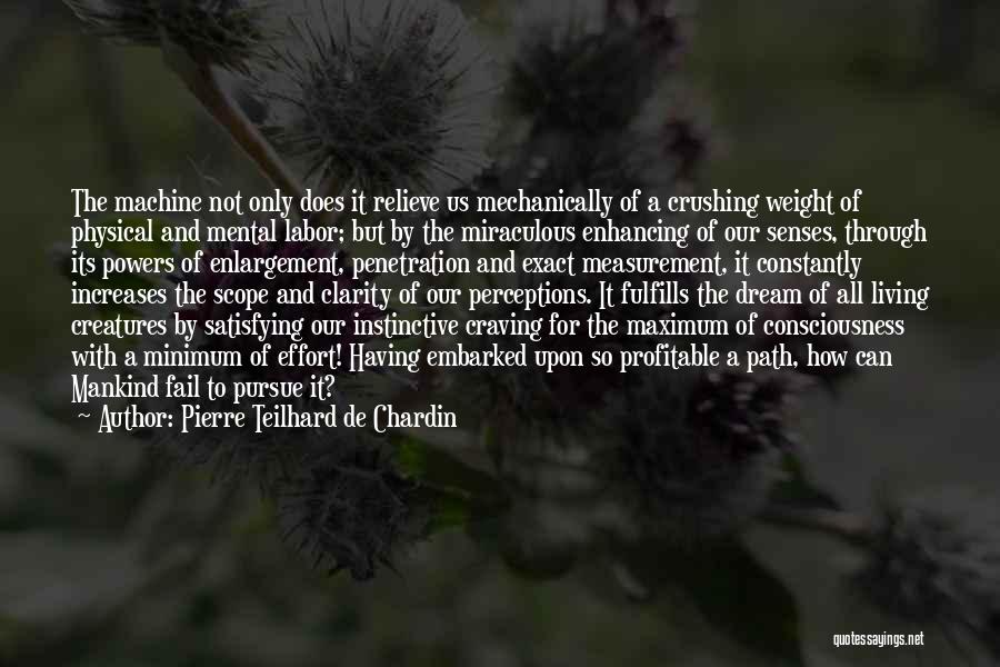 Minimum Effort Quotes By Pierre Teilhard De Chardin