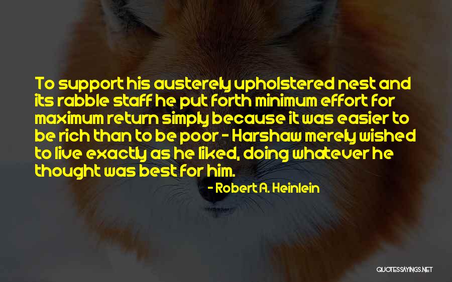 Minimum Effort Quotes By Robert A. Heinlein