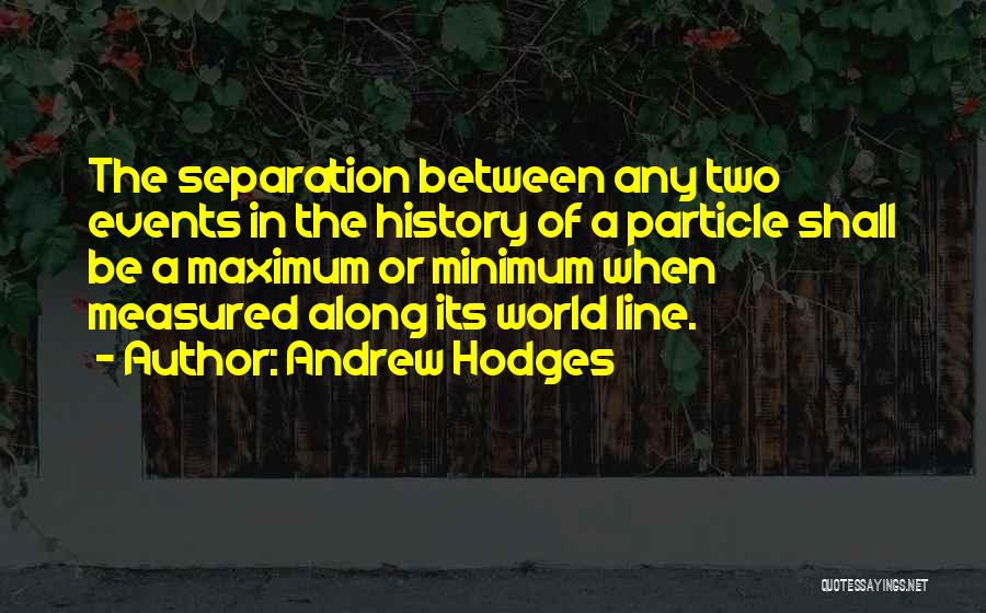 Minimum Of Two Quotes By Andrew Hodges
