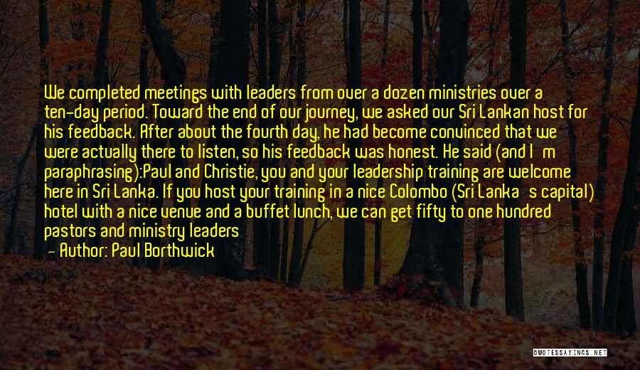 Ministry Leadership Quotes By Paul Borthwick