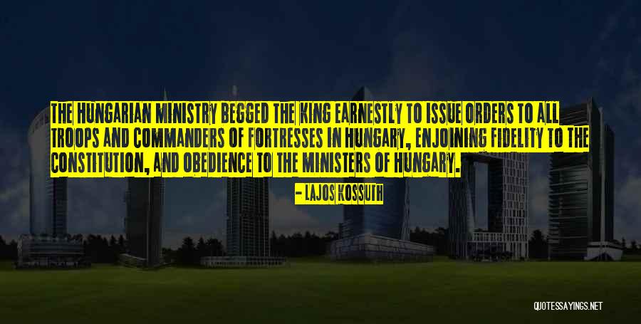 Ministry Quotes By Lajos Kossuth Ministry Quotes By Lajos Kossuth