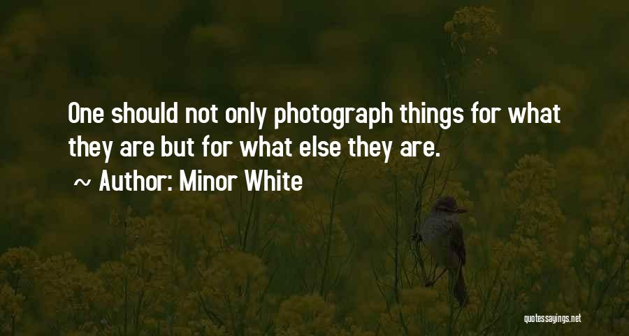 Minor Things Quotes By Minor White