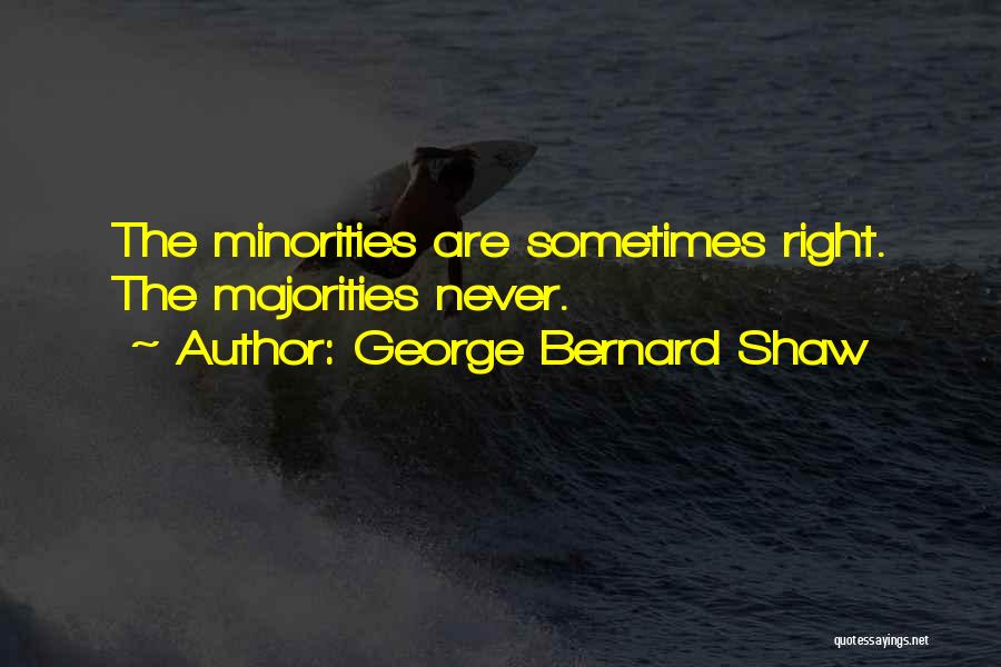 Minorities Quotes By George Bernard Shaw