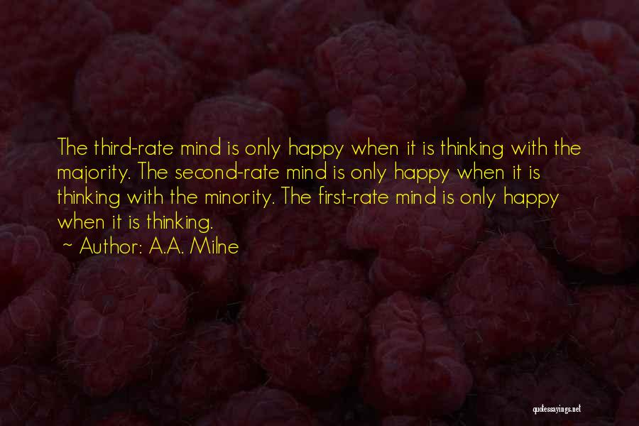 Minority Quotes By A.A. Milne