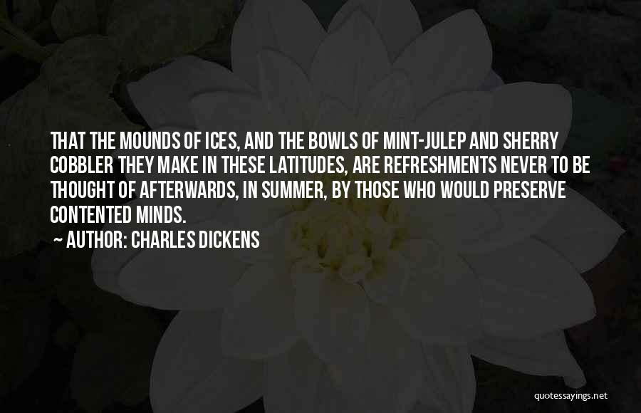 Mint Julep Quotes By Charles Dickens