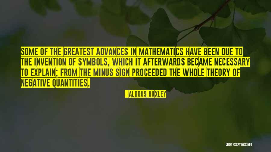 Minus Quotes By Aldous Huxley