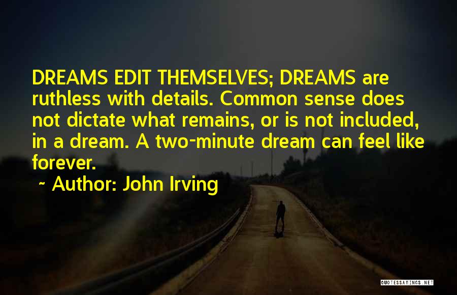 Minute Details Quotes By John Irving