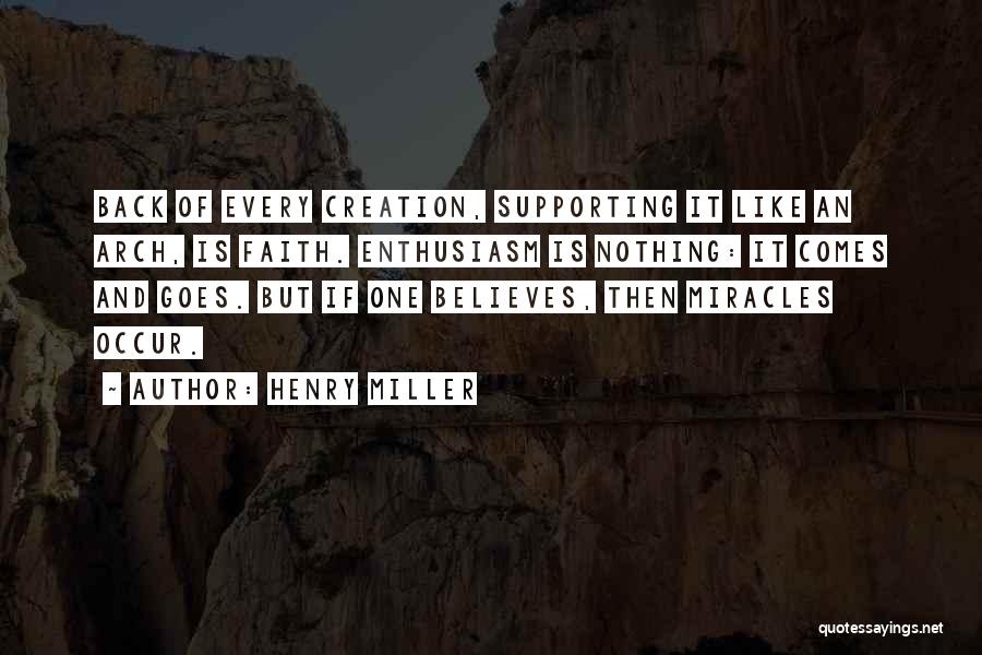 Miracles And Faith Quotes By Henry Miller