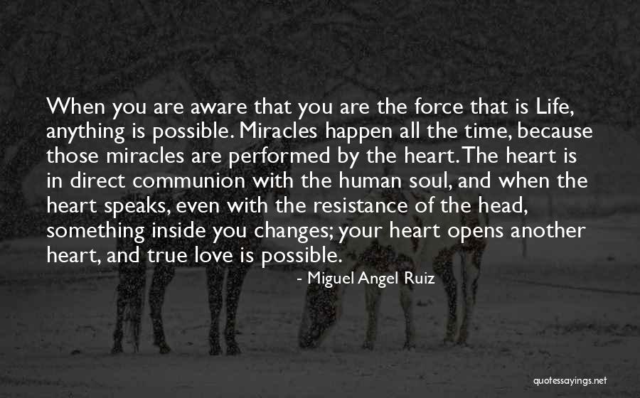 Miracles Happen Quotes By Miguel Angel Ruiz