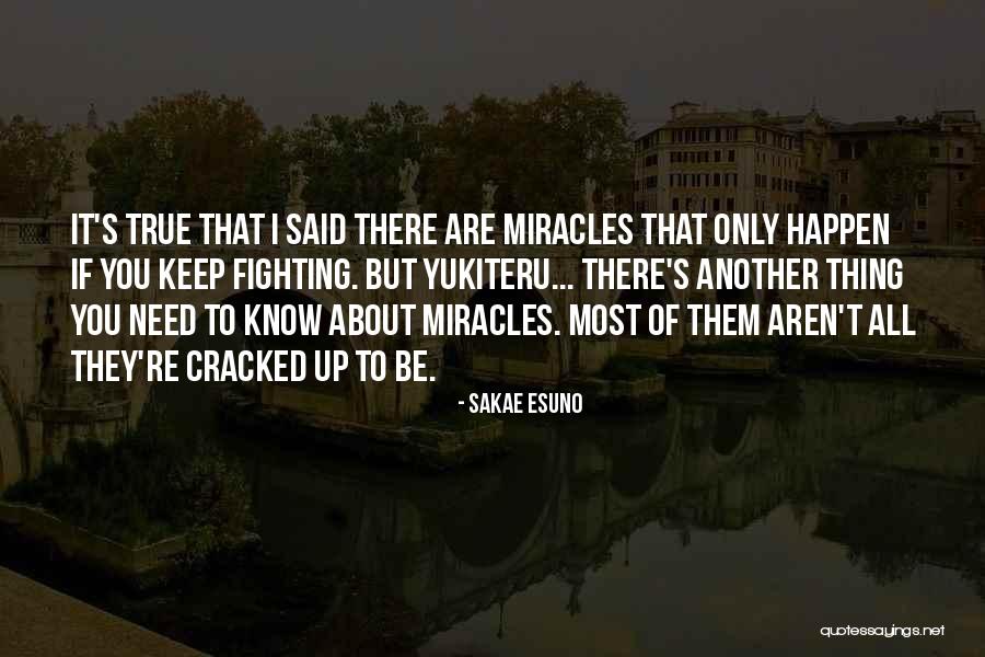 Miracles Happen Quotes By Sakae Esuno