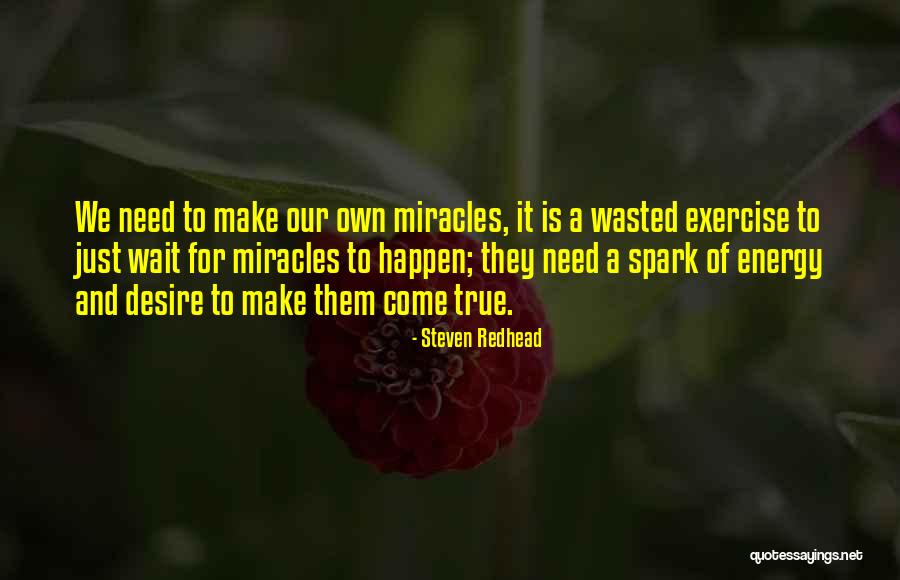 Miracles Happen Quotes By Steven Redhead