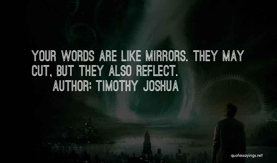 Mirrors And Friendship Quotes By Timothy Joshua