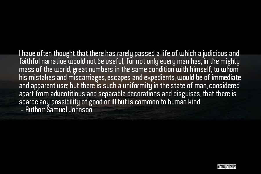 Miscarriages Quotes By Samuel Johnson