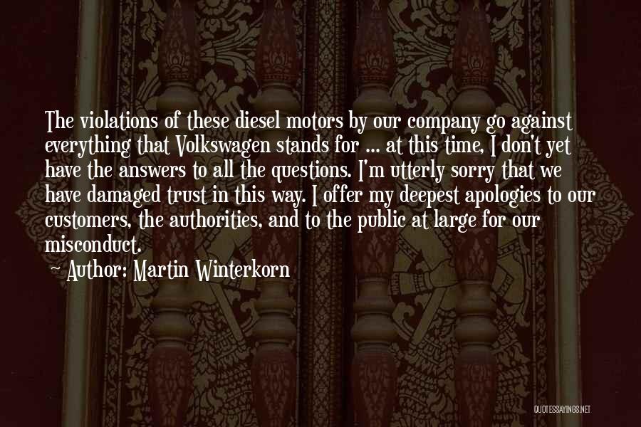 Misconduct Quotes By Martin Winterkorn