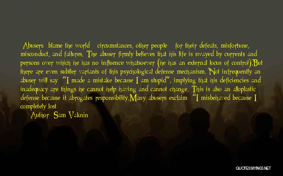 Misconduct Quotes By Sam Vaknin