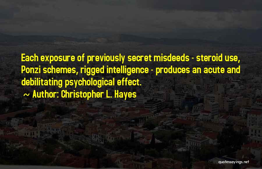 Misdeeds Quotes By Christopher L. Hayes