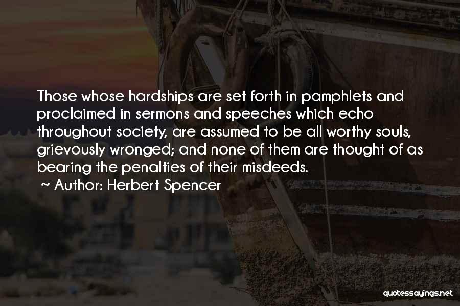 Misdeeds Quotes By Herbert Spencer