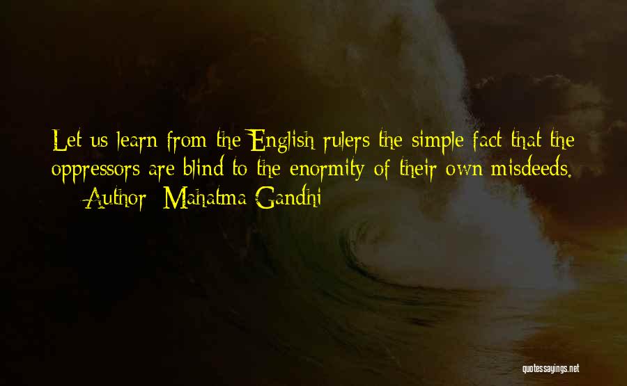 Misdeeds Quotes By Mahatma Gandhi
