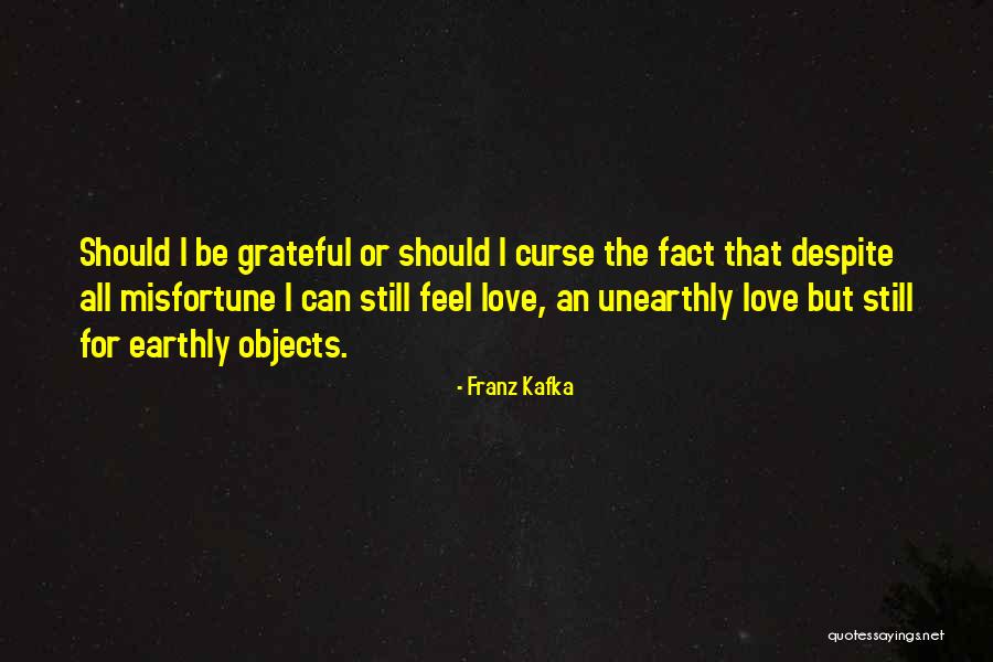 Misfortune Love Quotes By Franz Kafka