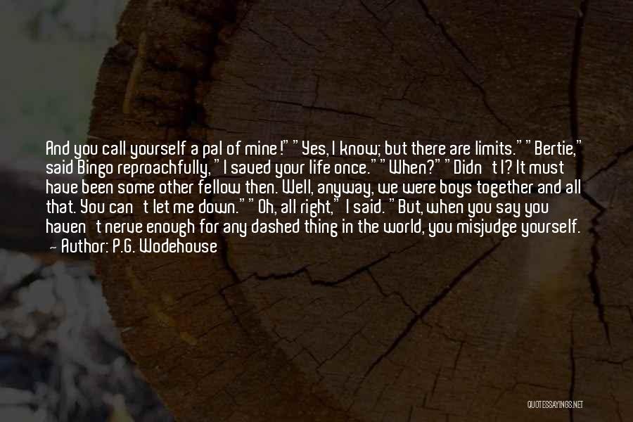 Misjudge Me Quotes By P.G. Wodehouse