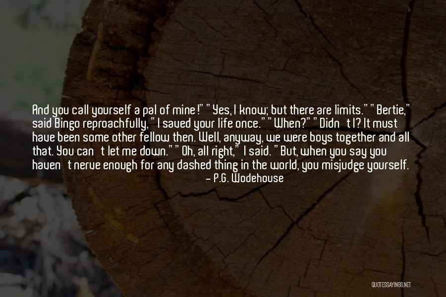 Misjudge Me Quotes By P.G. Wodehouse