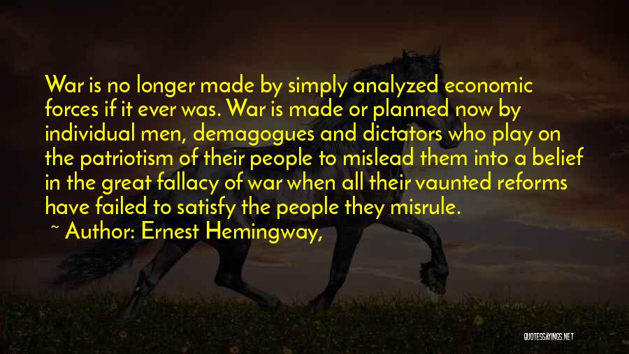 Mislead Quotes By Ernest Hemingway,
