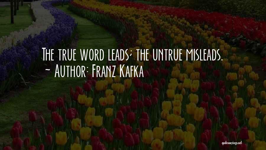 Mislead Quotes By Franz Kafka