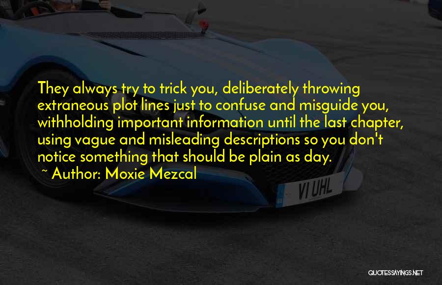 Misleading Others Quotes By Moxie Mezcal
