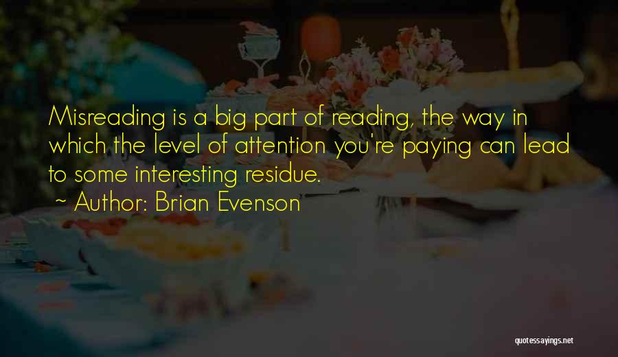 Misreading Quotes By Brian Evenson