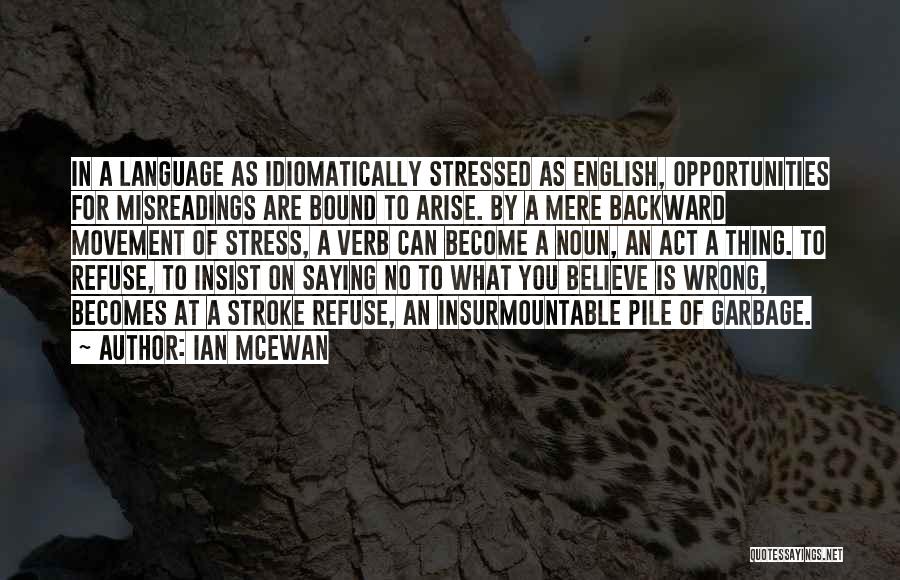 Misreading Quotes By Ian McEwan