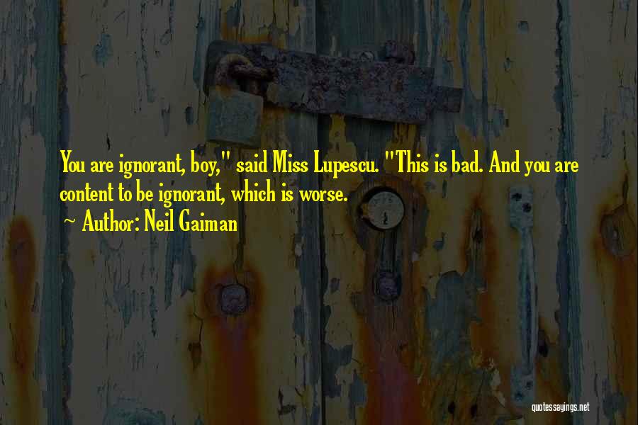 Miss Lupescu Quotes By Neil Gaiman