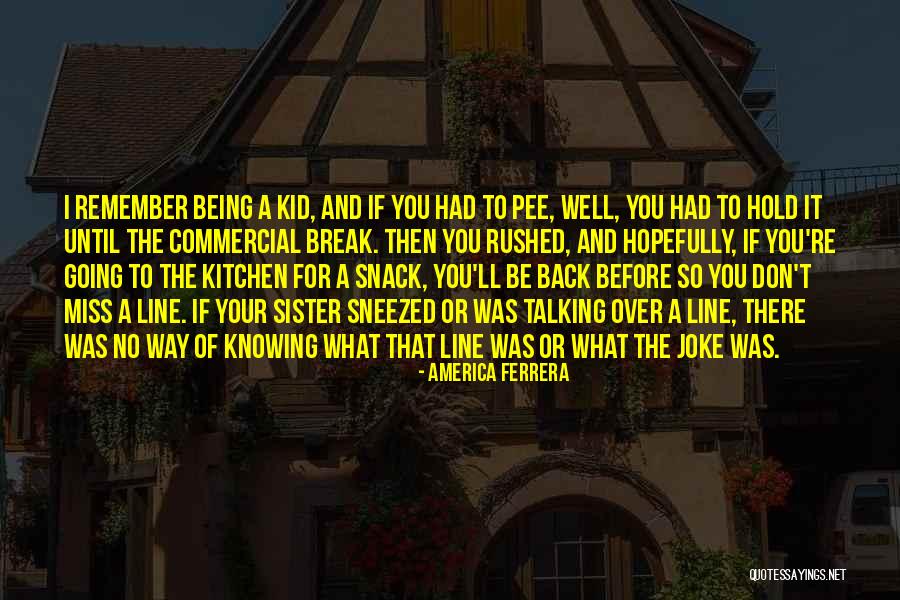 Miss Talking To Him Quotes By America Ferrera