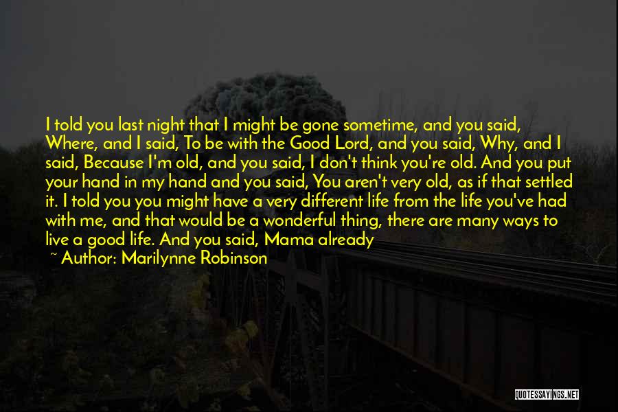 Miss The Old You Quotes By Marilynne Robinson