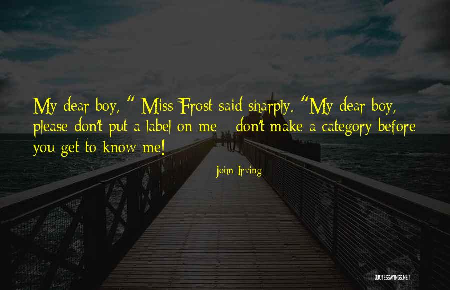 Miss You Dear Quotes By John Irving