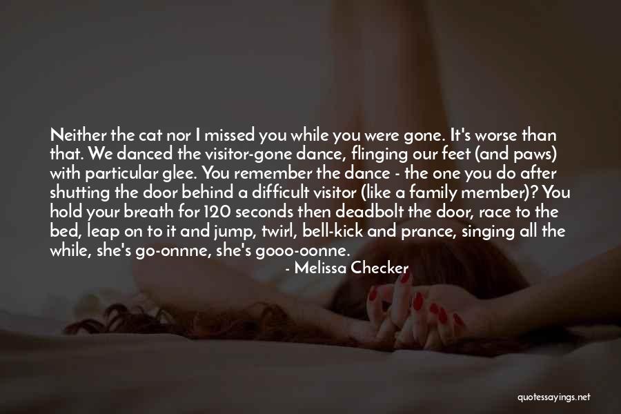 Missed You While You Were Gone Quotes By Melissa Checker