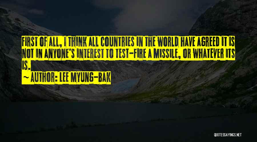 Missile Quotes By Lee Myung-bak