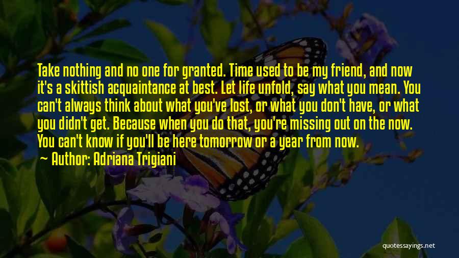 Missing A Lost Friend Quotes By Adriana Trigiani