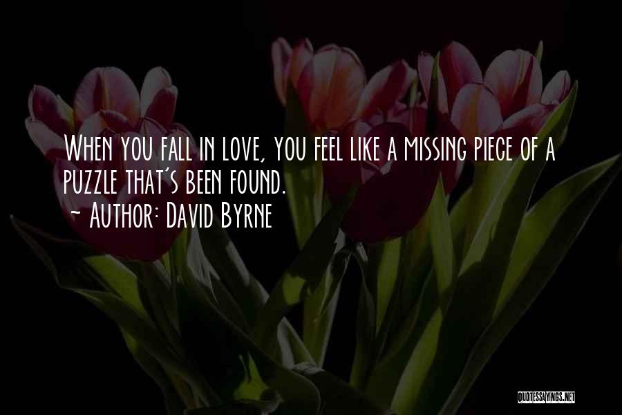 Missing A Piece Of Me Quotes By David Byrne